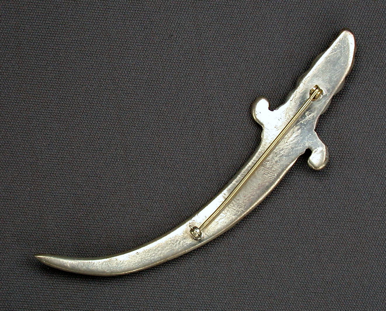 Pot Metal Rhinestone Sword Pin