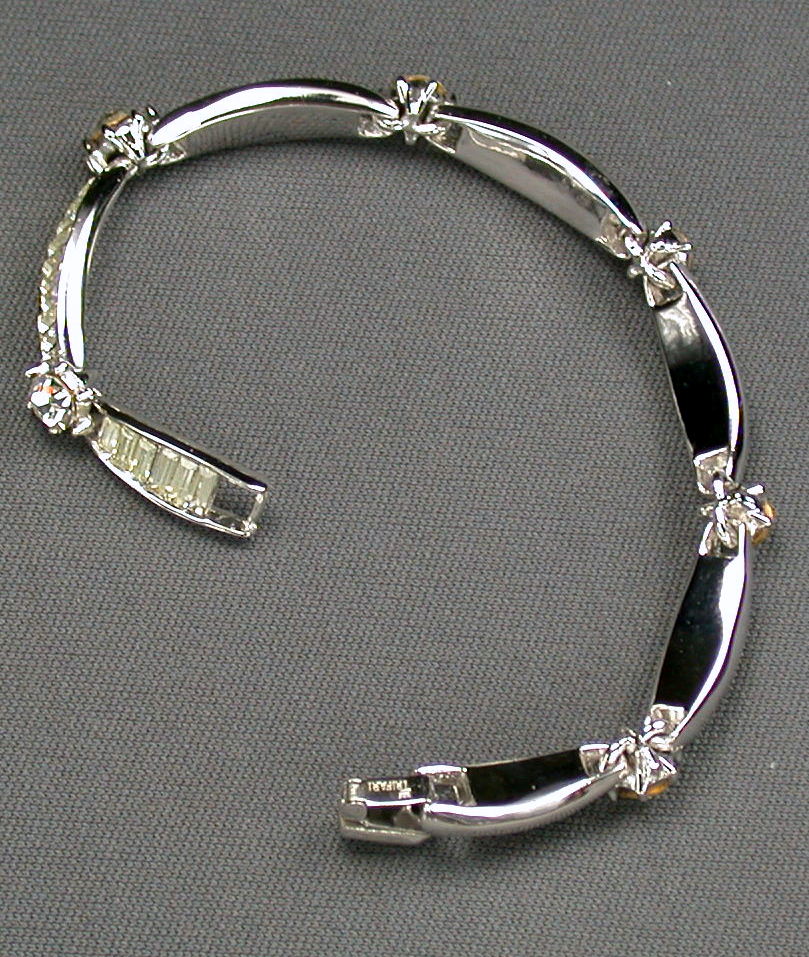 Trifari Clear Rhinestone Bracelet