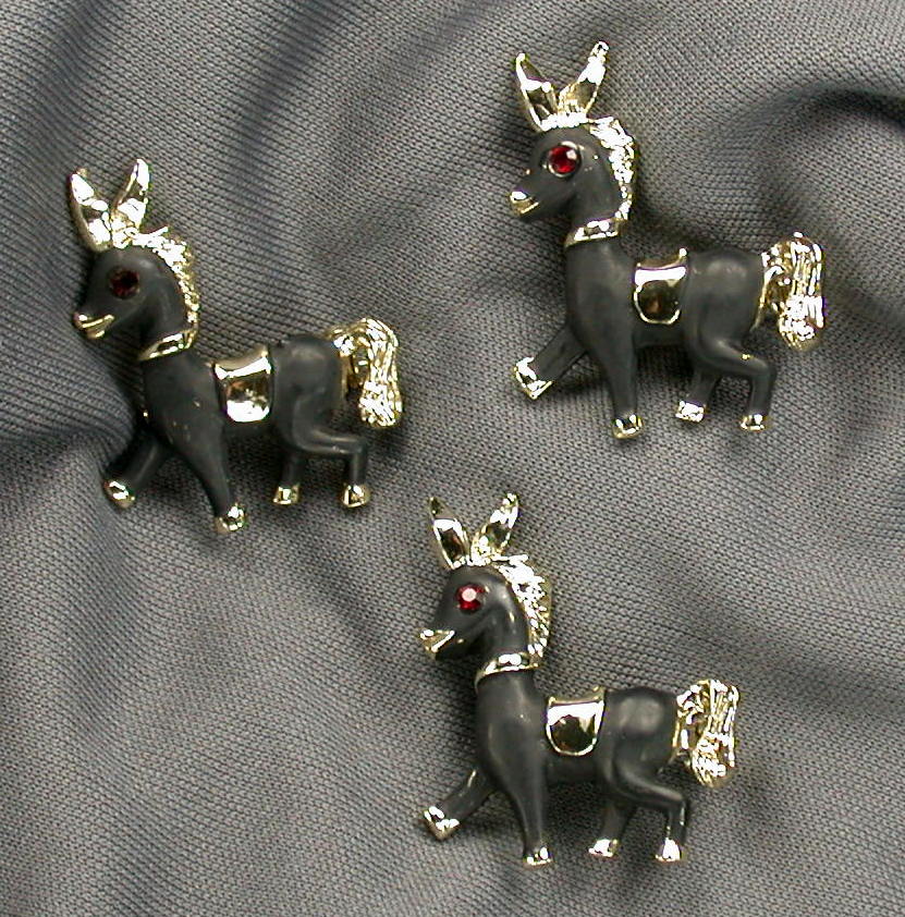 3 Horse Scatter Pins 