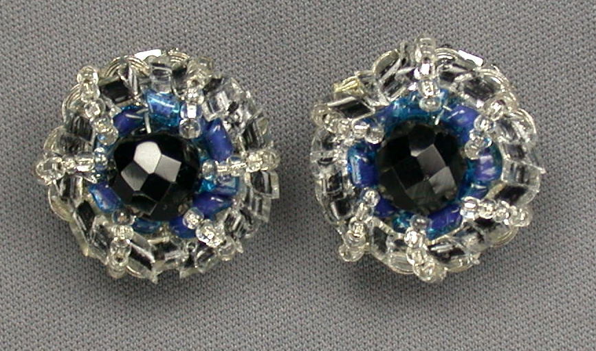 Hobe Black & Blue Earrings