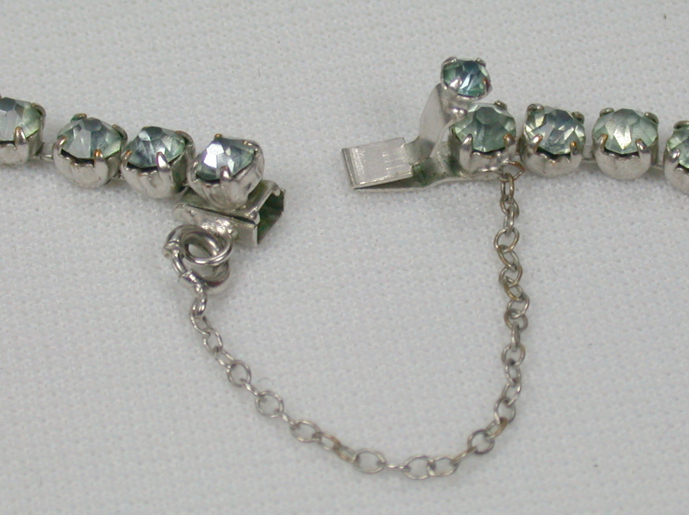 Opal Rhinestone Bib Necklace & Earrings