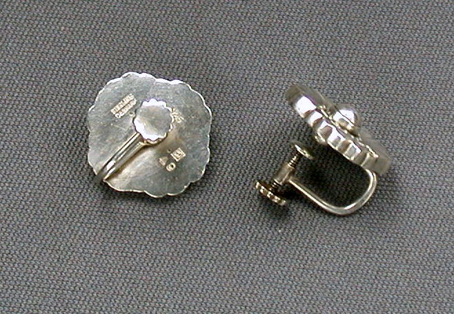 Georg Jensen Sterling Flower Earrings