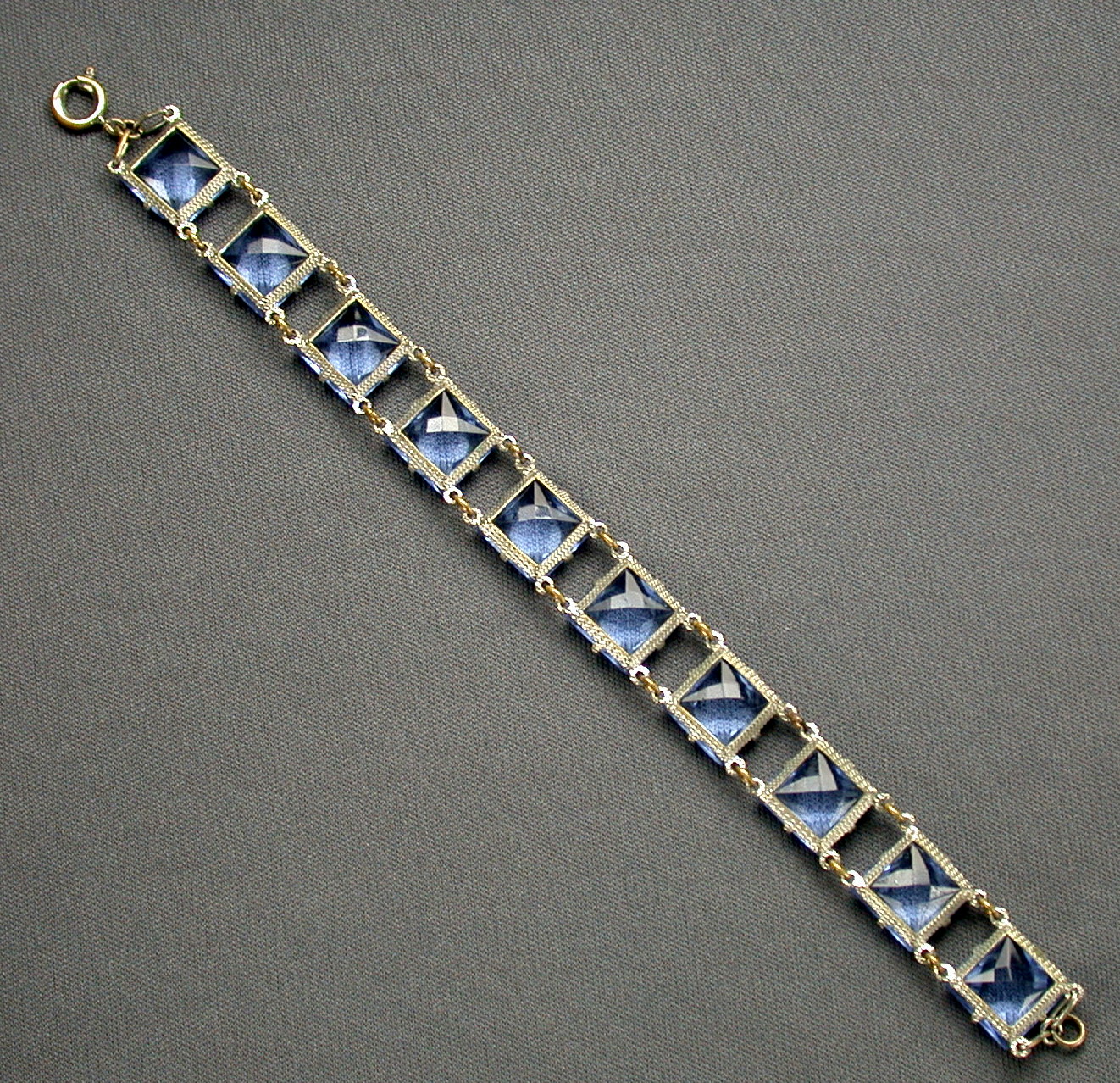 Blue Art Deco Bracelet