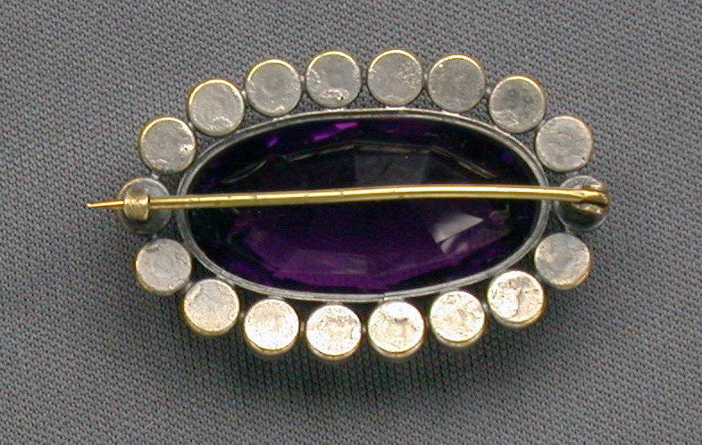 Victorian Amethyst Glass Brooch
