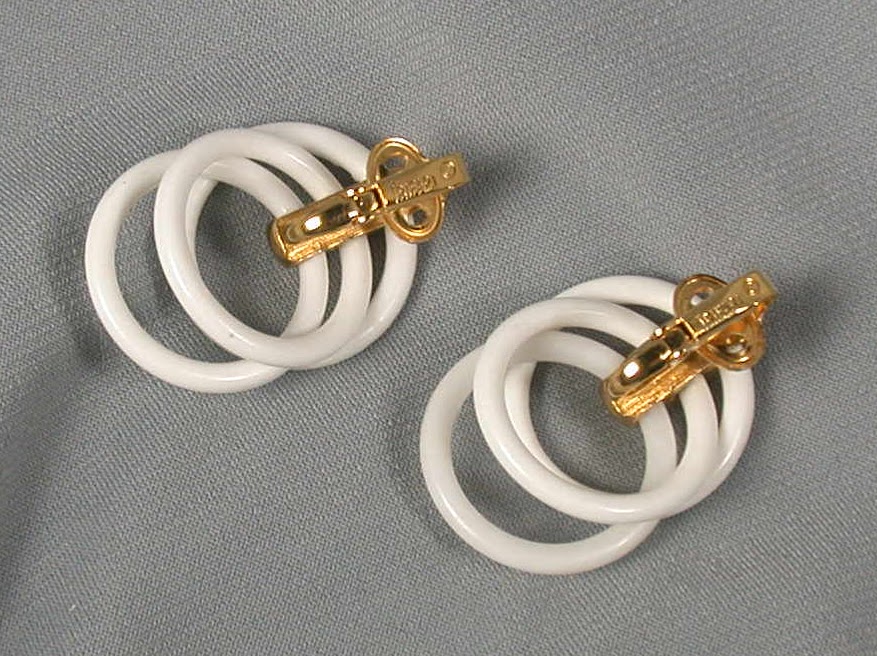 Trifari 3 Hoop Earrings