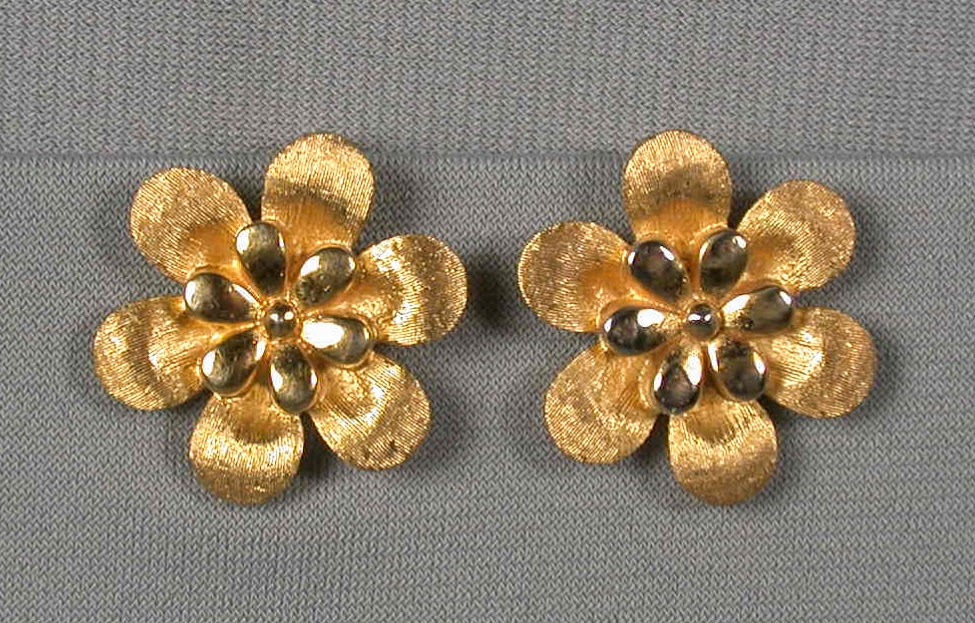 Trifari Flower Earrings