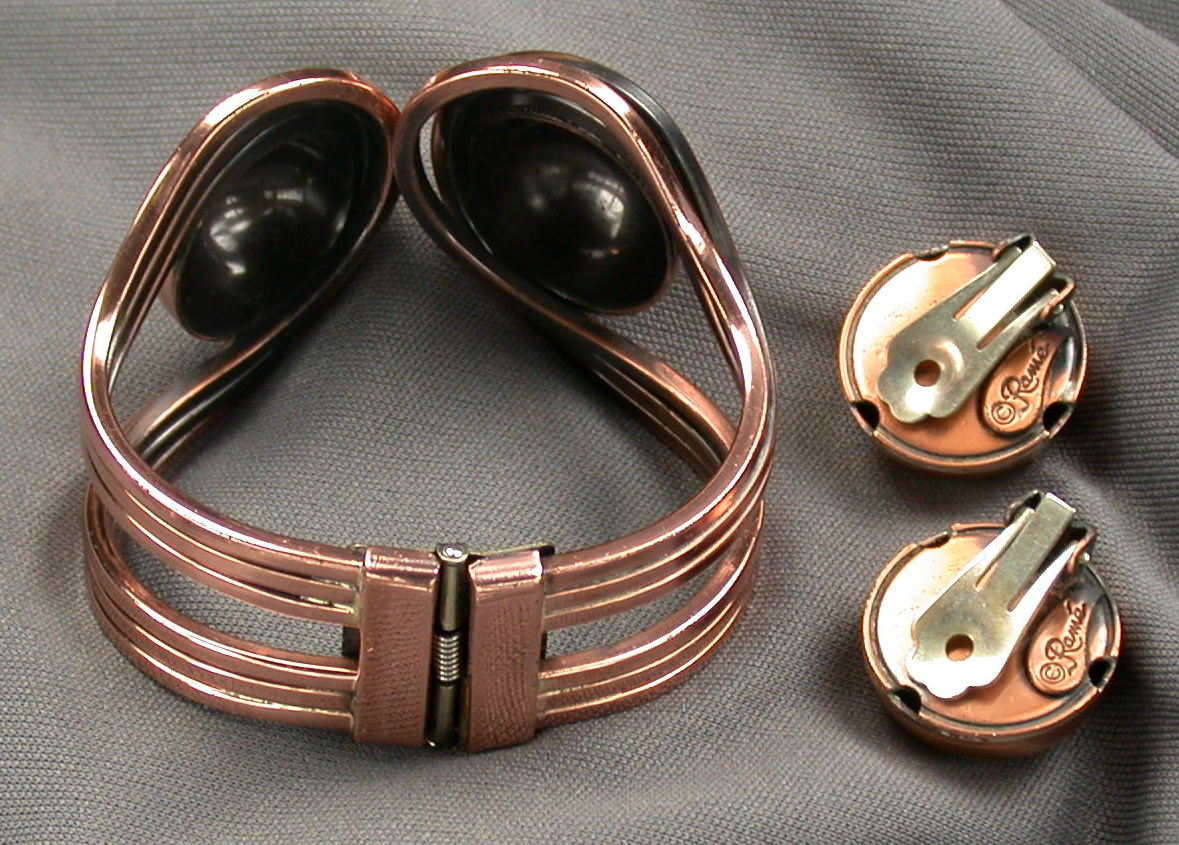 Rame Copper Clamper Bracelet & Earrings Set