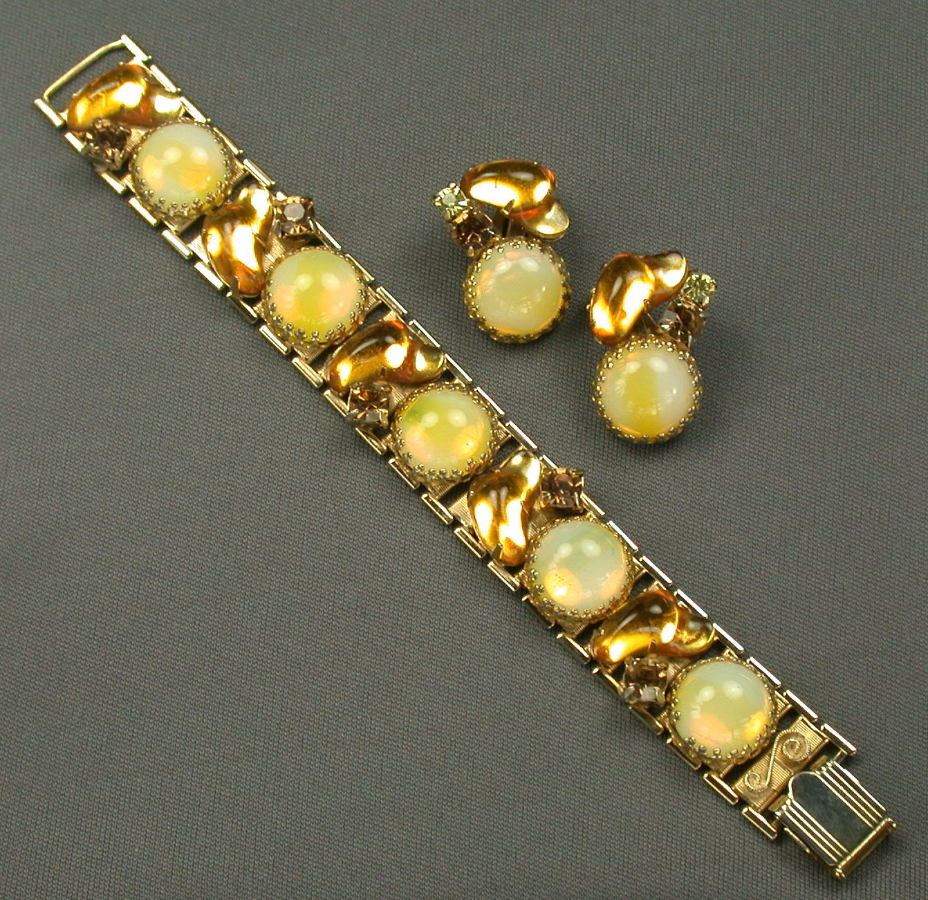 Yellow Bracelet & Earrings Set