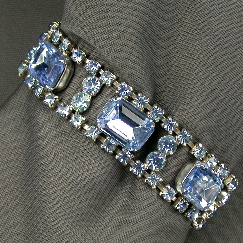 Blue Rhinestone Bracelet