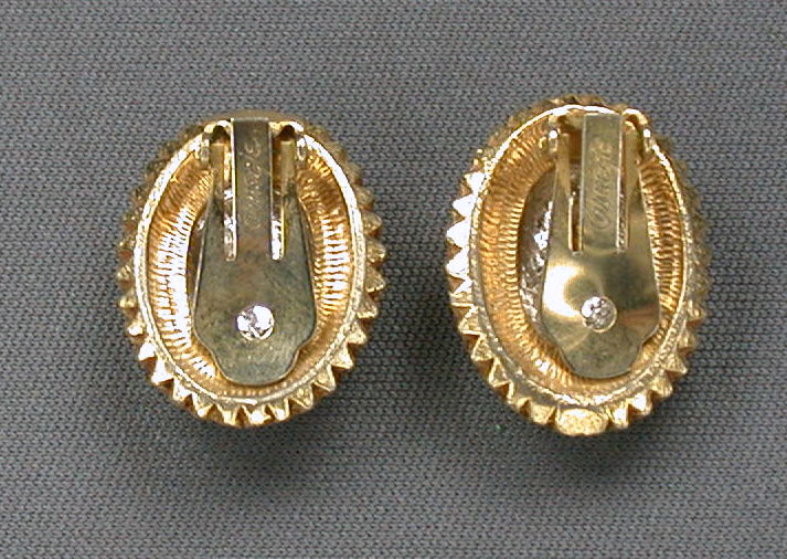 Hattie Carnegie Oval Earrings