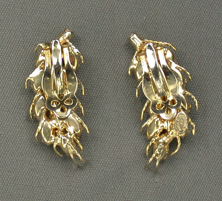 Kramer Amber & Yellow Rhinestone Earrings
